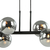 Pendente Abaporu Retangular 28x95x31cm Metal e Vidro Preto e Fumê - Bella Iluminação HL003B na internet