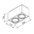 Plafon de Sobrepor Box Retangular Duplo 21,9x11,6x11,6cm Alumínio Preto - Newline IN40132 na internet