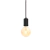 Pendente Socket Ø4,5x8cm Alumínio Preto - Itamonte 136/1