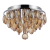 Plafon de Sobrepor Aryas Redondo Ø25x21,5cm Cristal e Metal Champanhe e Cromado - Skylight SKY-3022CH - SKY-3022CH