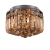 Plafon de Sobrepor Sansas Redondo Ø25x21,5cm Cristal e Metal Champanhe e Cromado - Skylight SKY-3023CH - SKY-3023CH
