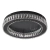 Plafon de Sobrepor LED Diamond Redondo 3000K 24W Bivolt Ø42x8cm Metal e Cristal Preto e Transparente - Skylight SKY-3063PT - SKY-3063PT