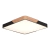 Plafon de Sobrepor LED Wood Quadrado 3000K 54W Bivolt 40x40cm Metal, Acrílico e Madeira Amadeirado e Preto - Skylight SKY-4038Q4-PT - SKY-4038Q4-PT