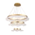 Pendente LED Jellyfish Redondo 3000K 60W Bivolt Ø80cm Alumínio e Acrílico Dourado - Skylight SKY-4024 - SKY-4024