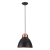 Pendente New Industrial Meia Esfera Ø25x21cm Alumínio Preto e Cobre - Newline SNT367