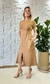 Vestido Midi Fenda em Moletinho