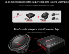 Potencia Pioneer 4 canales Champion Series 1200w GM-DC874 Perfectas para Subwoofer Champion Series - comprar online