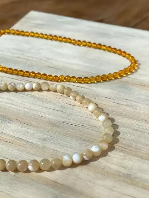 Colar Pedras Naturais Madre Perólas