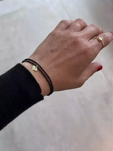 Colar/Pulseira Pedra espinelio preto