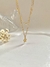 Colar Duplo Flor Em Aço Inoxidável Dourado - loja online