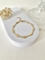 Pulseira Folha Em Aço Inoxidável Dourado - comprar online