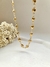 Choker Corações 3D Em Aço Inoxidável Dourado - comprar online