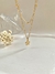 Colar Duplo Flor Em Aço Inoxidável Dourado - comprar online
