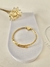 Bracelete Regulável com Pingente em Aço Inox Dourado - comprar online
