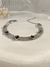 Pulseira Trevo Inspiração em Aço Inoxidável Prata na internet