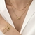Conjunto Coração Entrelaçado Em Aço Inoxidável Dourado - comprar online