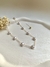 Choker Pérolas Coração em Aço Inoxidável Dourado - comprar online