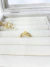 Anel Trevo em Aço Inoxidável Dourado - comprar online