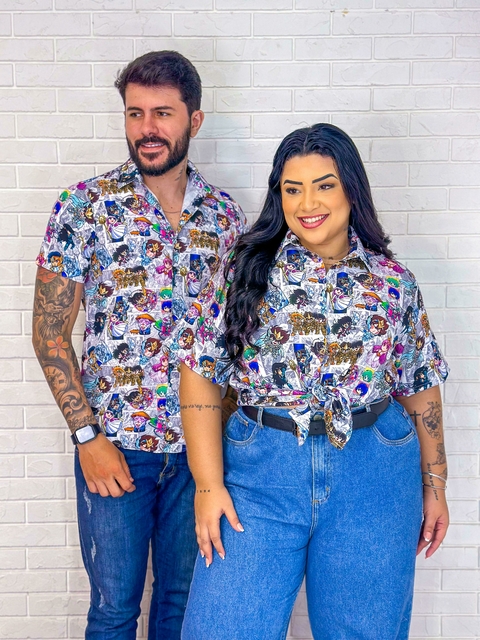 Camisaria camisa botão Cavaleiros do Zodíaco