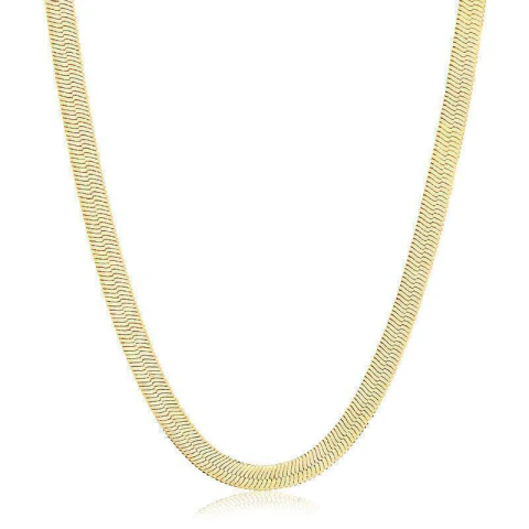 COLAR FITA 45CM + 5 DE EXTENSOR Z BANHADO A OURO 18K