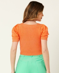 CROPPED MANGA PRINCESA BUFANTE ACABAMENTO CANELADO - comprar online