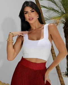 TOP CROPPED DECOTE RETO ALÇA LARGA