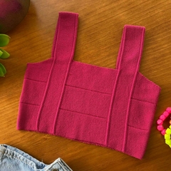 TOP CROPPED DECOTE RETO ALÇA LARGA - RC7 Fashion