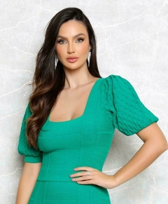 CROPPED MANGA PRINCESA LAISE ACABAMENTO CANELADO na internet