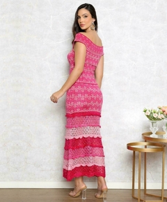 CONJUNTO RAYON BLUSA DECOTE CANOA E SAIA LONGUETE