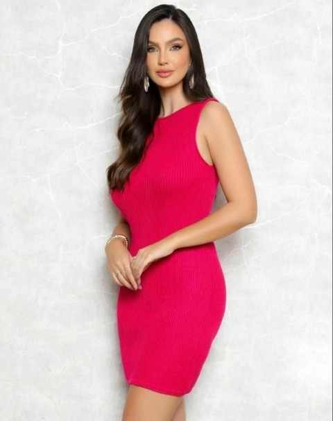 Vestido Curto Comfy Modal Canelado Básico