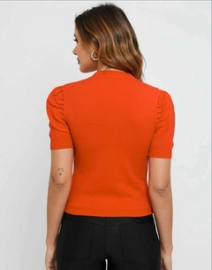 Blusa tricot modal manga bufante - RC7 Fashion