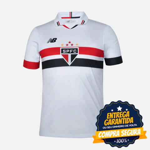 Camisa São Paulo I 2024 Torcedor New Balance Masculina - Branco