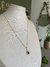 Colar Pingente Gota Cravejado Azul - comprar online