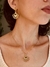Conjunto Leque com Pedra Verde - comprar online