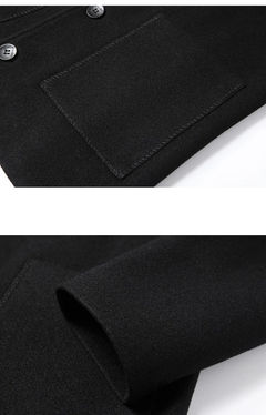 Jaqueta masculina de lã interna, casaco de lã macia e fitness simples para out - comprar online