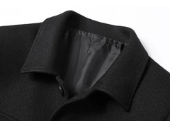Jaqueta masculina de lã interna, casaco de lã macia e fitness simples para out - comprar online