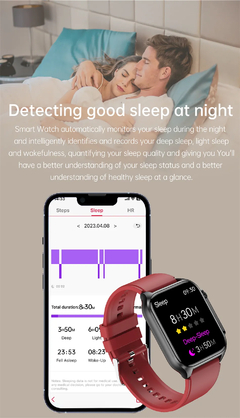 2023 Novo Glicose no Sangue Relógio Inteligente Homens Bluetooth Chamada Termô