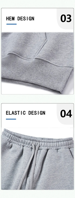 Conjunto de 2 peças de treino masculino, moletons casuais, moletons estampados, - EnRicos