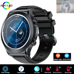Imagem do Smartwatch saúde masculina, chamada Bluetooth, ácido úrico, lipídios, gordur