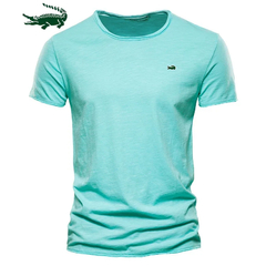 Camiseta bordada Lacoste de algodão masculino, Roupa de homem, Alta qualidade, - comprar online