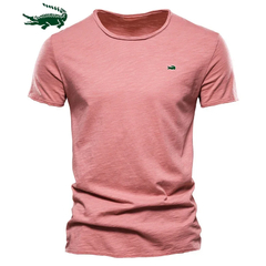 Camiseta bordada Lacoste de algodão masculino, Roupa de homem, Alta qualidade, - comprar online
