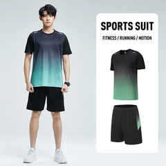 Roupas de fitness masculinas de seda gelo conjunto de roupas esportivas de secag - EnRicos