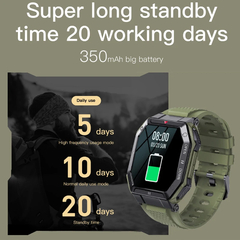 CanMixs k55 relógio militar inteligente homem 1.85 polegadas smartwatch 2023 bl - EnRicos