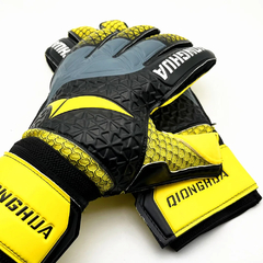 Luvas profissionais de treino de látex goleiro preto e azul, acessórios para f