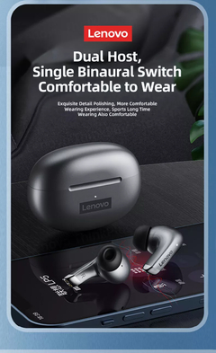 Lenovo Fone de Ouvido sem Fio LP5, Earbuds Bluetooth com Microfone, Headset Espo - loja online