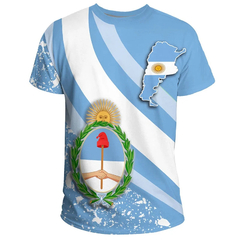 Homens e Mulheres Bandeira Argentina 3D Imprimir Camisetas de grandes dimensões