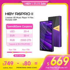 HiBy-R6 Pro II Leitor de música Android, Wi-Fi, Bluetooth, USB, DAC, Fone de ou - comprar online