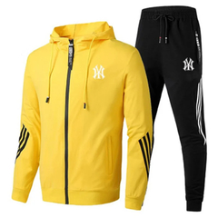 Conjunto de 2 peças de treino masculino, cardigan com zíper, jaqueta, moletom, - EnRicos