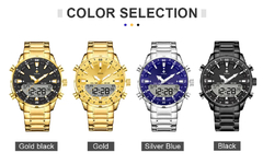 WWOOR-Masculino Original Sports relógio de pulso, quartzo, aço, impermeável, - comprar online