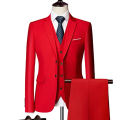 Ternos Para Homens Elegante Blazers Set Casamento Luxo 3 Peças Business Formal